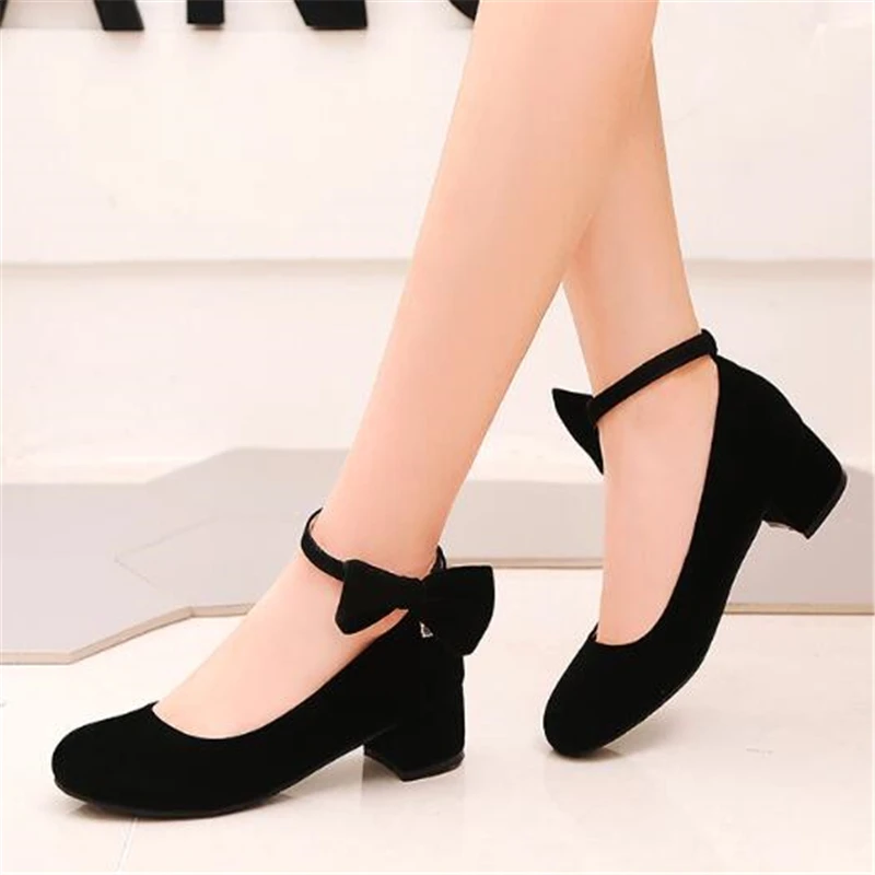 New Spring/Autumn Bow Shoes Children Girls High Heels Black Dress Dance Leather Shoes Student Baby Toddler Breathable Kids 04