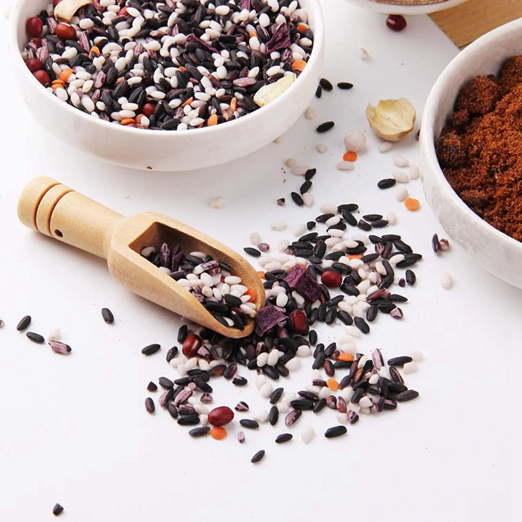 M12K-120 Pcs Mini Wooden Spoon, Mini Bath Salt Spoon, Wooden Candy Spoon, Washing Powder Spoon Spoon Set Baby Spoon