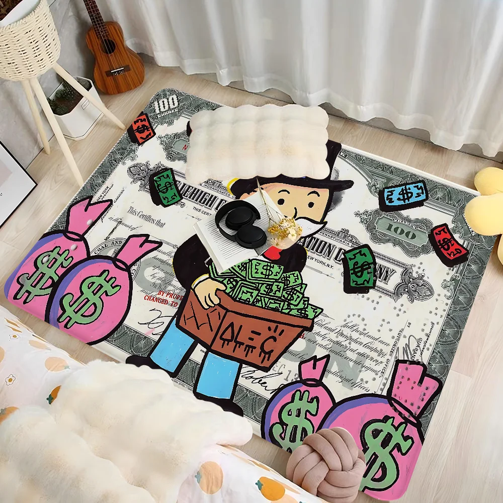 

Cartoon Luxury D-Dollar M-MonopolyS Floor Mat Rectangle Anti-slip Home Soft Badmat Front Door Indoor Outdoor Mat Welcome Doormat