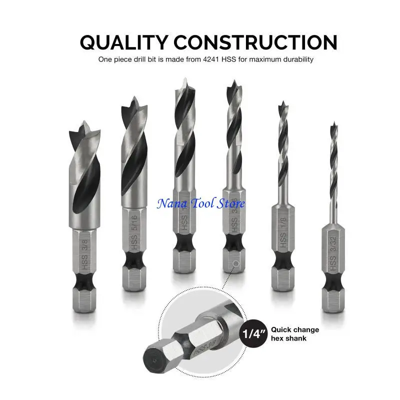 31GJ Twist Drill Bits Set with 1/4-inch Shank for Home Daily Decoration Maintenance High Hardness