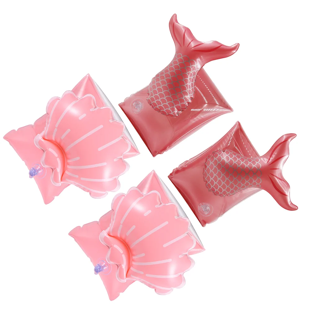 

2 Pairs Swimming Inflatable Armband Children Armbands Ring Sleeves Pvc Kids Rings Baby Floats