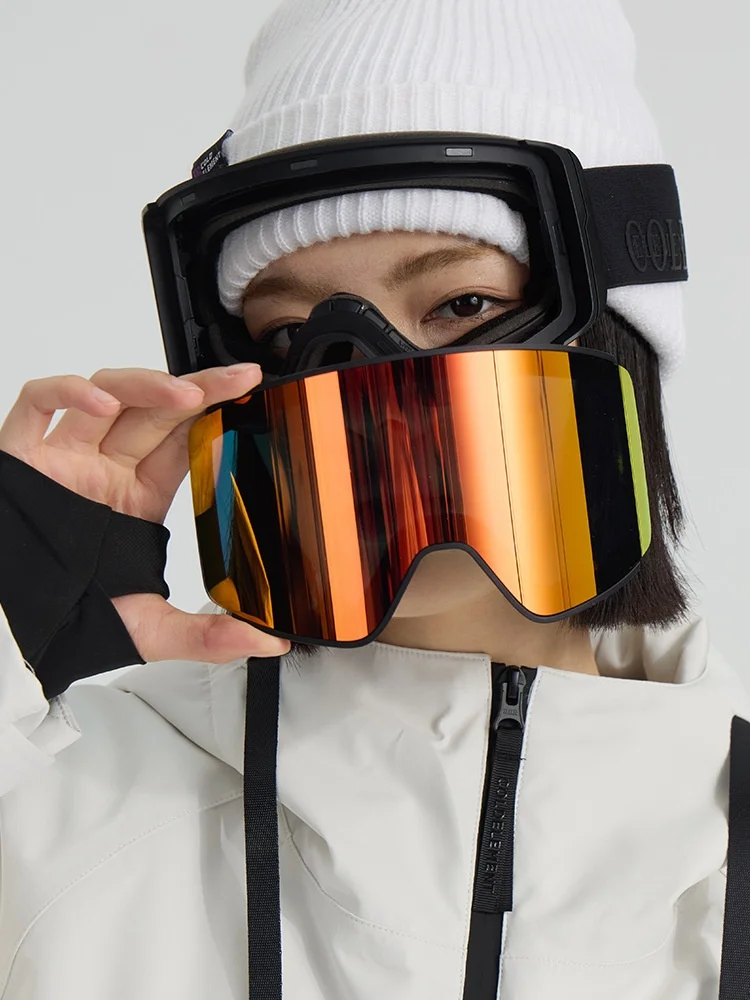 

Cylindrical Wide-Field Ski Goggles Men'S And Women'S Single And Double Board Ski Goggles Double-Layer Anti-Fog Goggles Magnetic