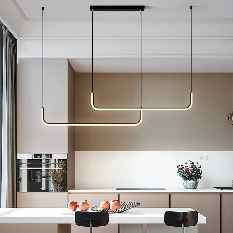 Modern LED Pendant Lights 90/120/150CM Remote Control Hanging Lights Dining Room Bedroom Living Room Hanging Lamps Led Lighting