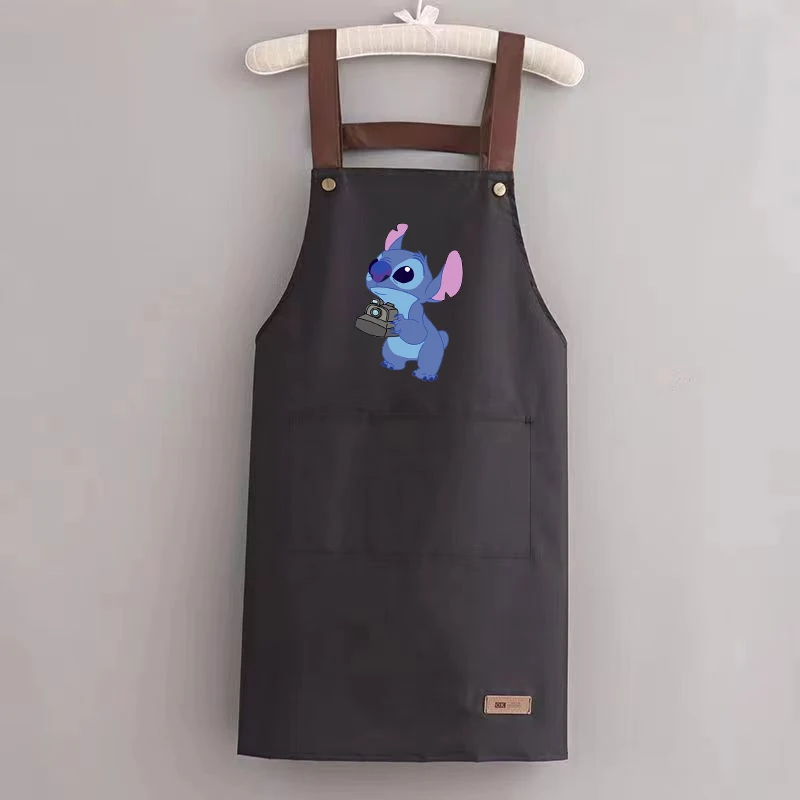 Lilo Stitch Apron Woman Man New Disney Anime Kawaii Cute Pinafore Kitchen Antifouling Pinny Home Fashion Accessory Adult Gift