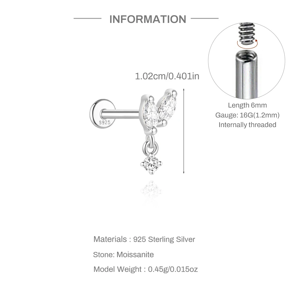 Aide 6/7/8/9mm 1pc Funkelnde Moissanit Ohrringe 925 Sterling Silber Klassische Glänzende Kreis Creolen für Frauen Edlen Schmuck – Detail 27