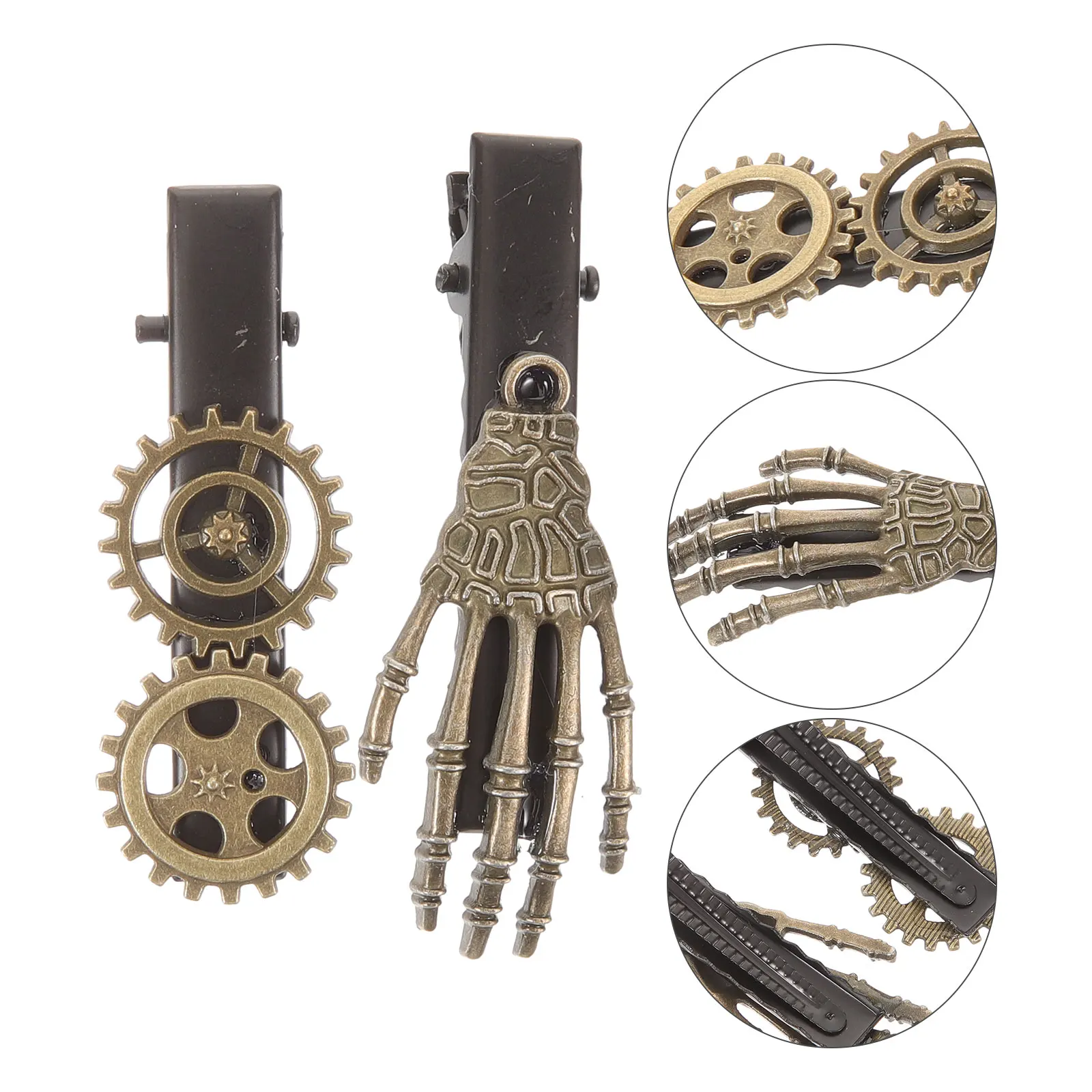

Halloween Gothic Hair Pins Vintage Hairpin Barrettes for Women Skull Claw Hairpins Woman