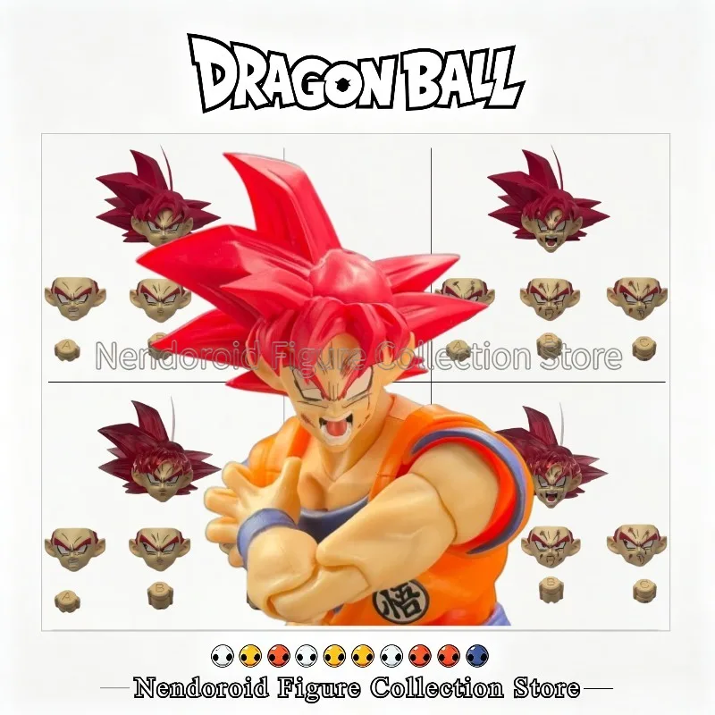 Dragon Ball Z Super Saiyan God Red Son Goku Ultra Instinct - Accesorio de Escultura de Cabeza, Kit de Modelo de Cabeza de Repuesto Super Saiyan