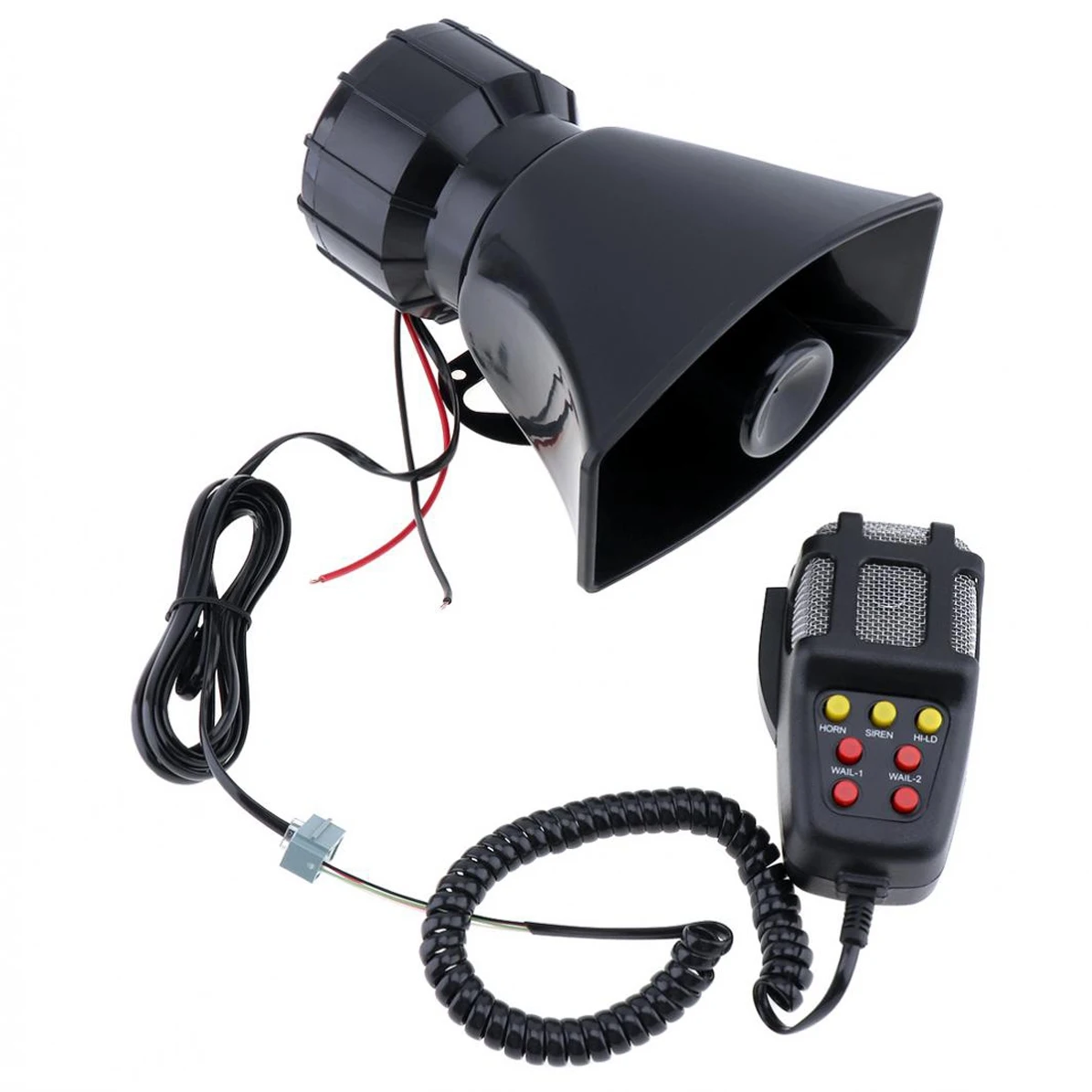 100W Dc12V 120Db 7 Sound Car Electronic Warning Siren Motorcycle Alarm Firemen Ambulance Loudspeaker