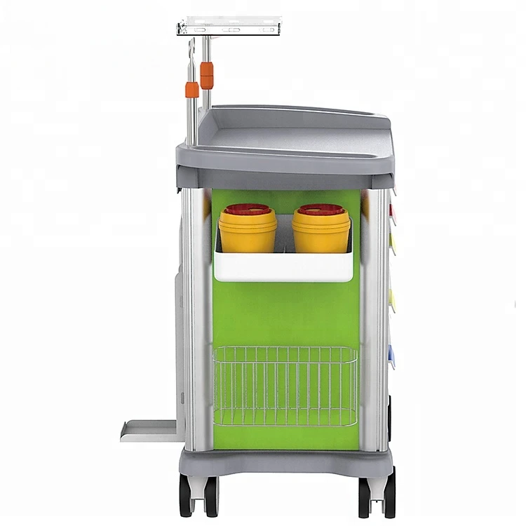 italy new design hospital medical emergency crash anaesthesia trolley cart price