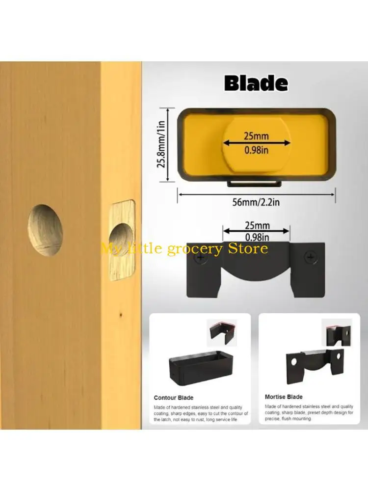 

D5BD Инструмент для выравнивания эргономичных дверных защелок, предназначенный для точного удаления материалов при установке