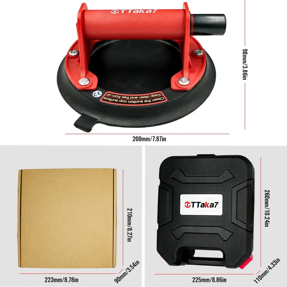 Vacuum Suction Cup 8 Inch Glass Lifter Powerful Heavy Duty Vacuum Lifter for Granite & Glass Lifting Window Replacement