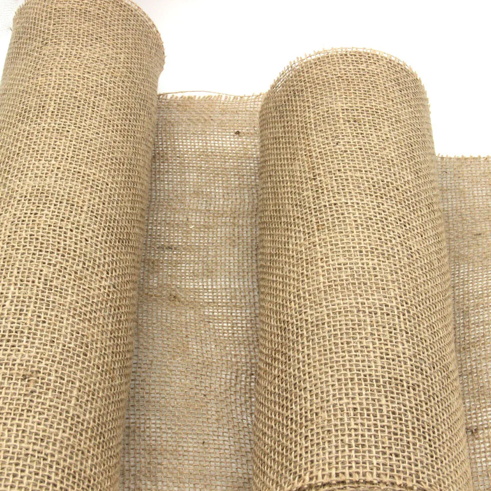 

Burlap Roll 10M Jute Hessian Fabric Rustic Wedding Craft Sacks Upholstery Soft Garden Pet