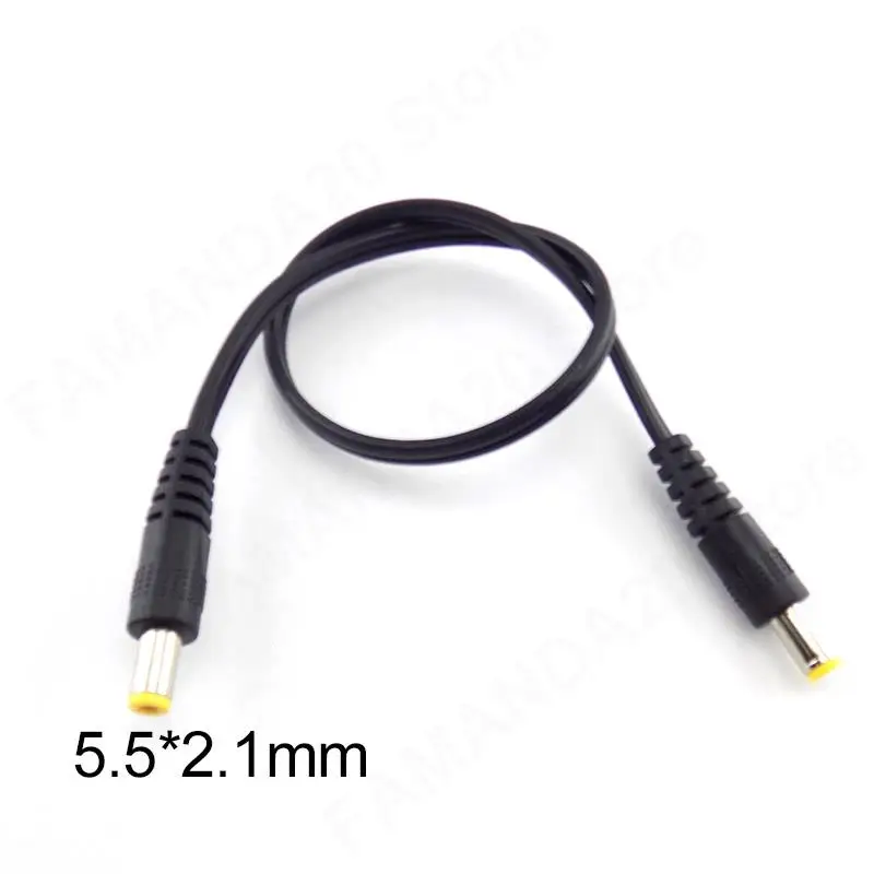 Z męskiego na męskie moc dźwięku AV 5.5mm x 2.1mm męskie do 5.5x2.1mm męskie złącze przewody zasilające przedłużenie kabla M20