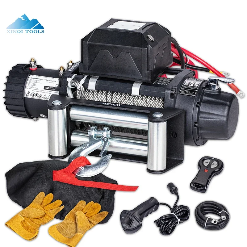 XINQI 4WD Winch 12000 Lbs 12v Waterproof Electric Frosted Winch Factory Price 5t Electric Winch