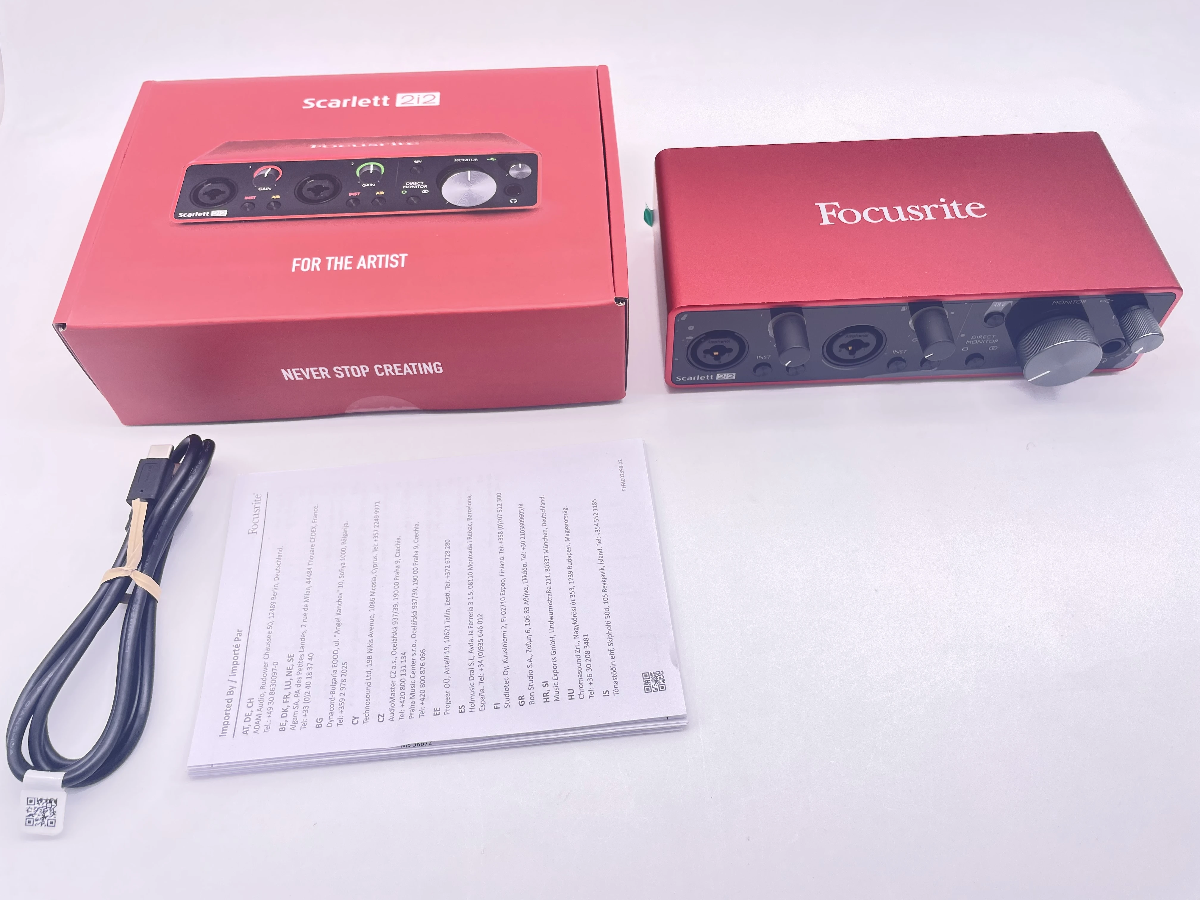 Focusrite Scarlett الجيل المهنية تسجيل واجهة الصوت USB 2.0 كارت الصوت ميكروفون preamp 2i2 3rd