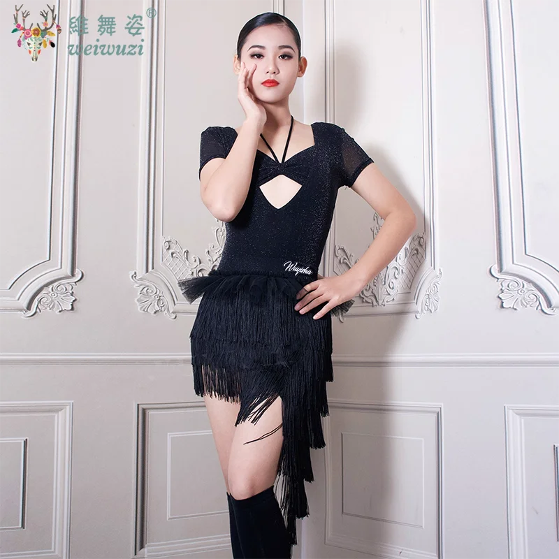라틴댄스 프린지 연습복 맞춤형 탱고 차차 삼바 공연 의상 성인 어린이 라틴 대회 의상