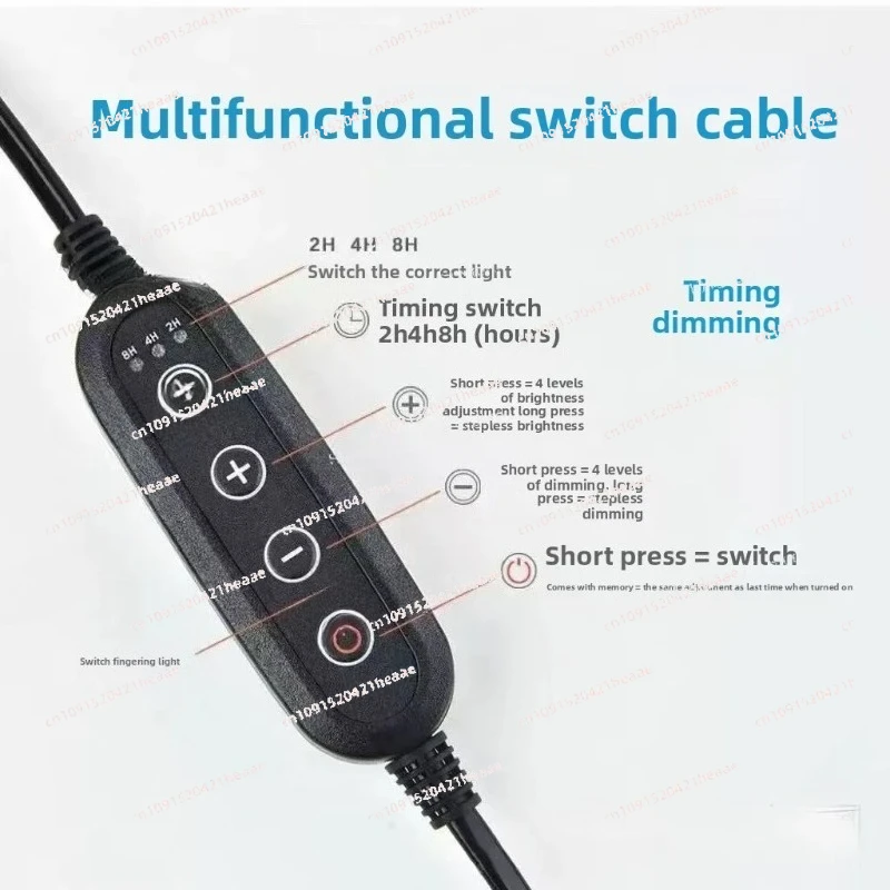 

Suitable for 110V-220V Smart Controller with Timer, 3-Step Dimmer & Auto Color Shift for Grow Lights