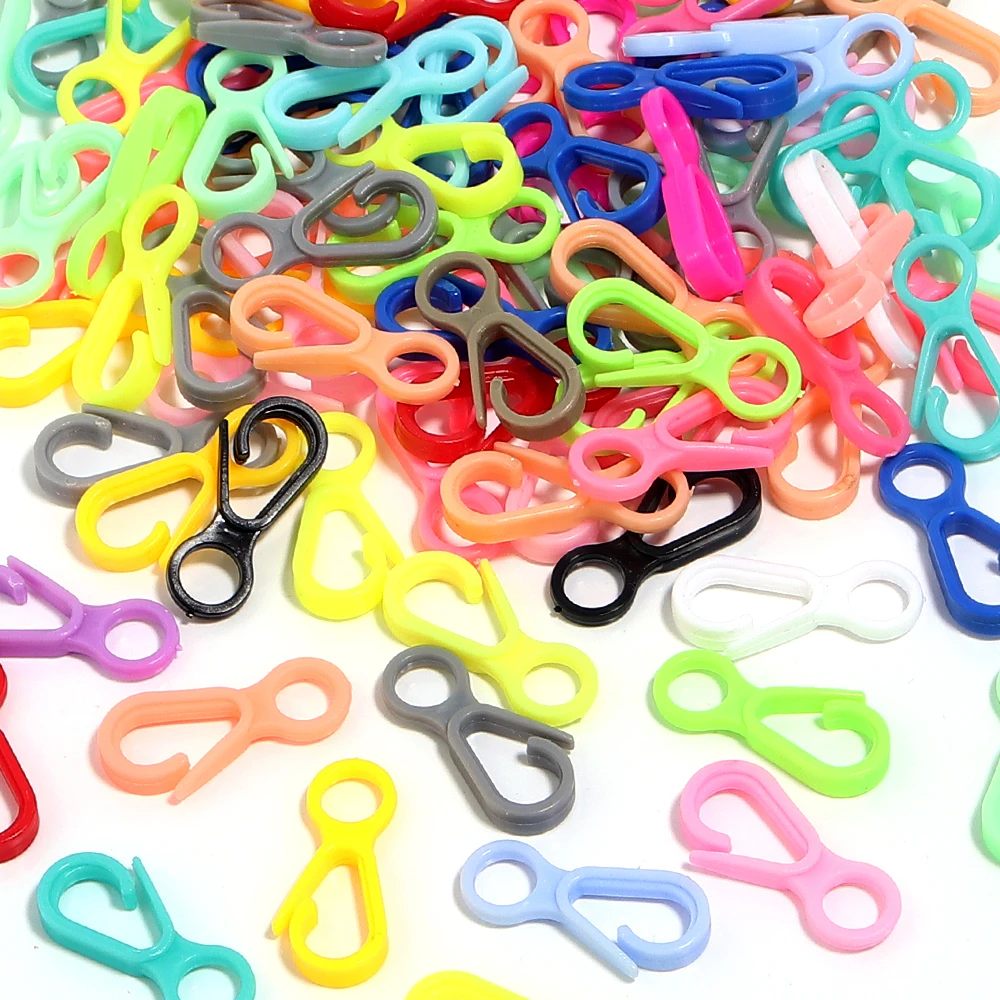 

20pcs/Lot 32x14mm Candy Color Plastic Lobster Clasps Hook Clips Connectors For Keychains Key Rings Clasps Chain Hooks DIY Jewelr