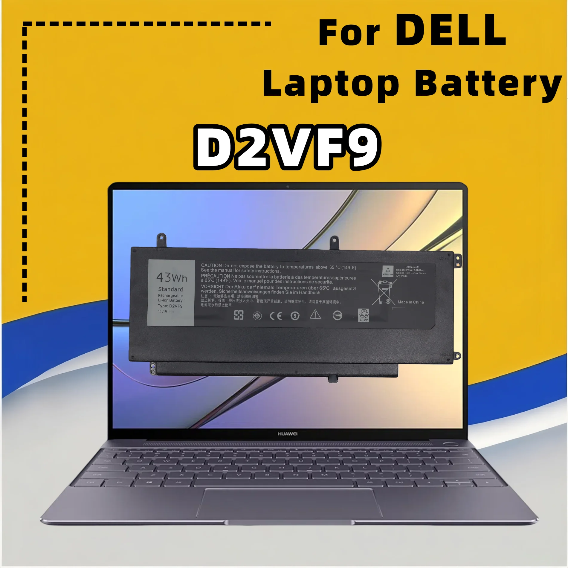 

FRLESUI For DELL Vostro 14 14 5000 14 5000 Series-5459 5459 14-5459 Inspiron 7547 15-7547 N75 D2VF9 Laptop Battery