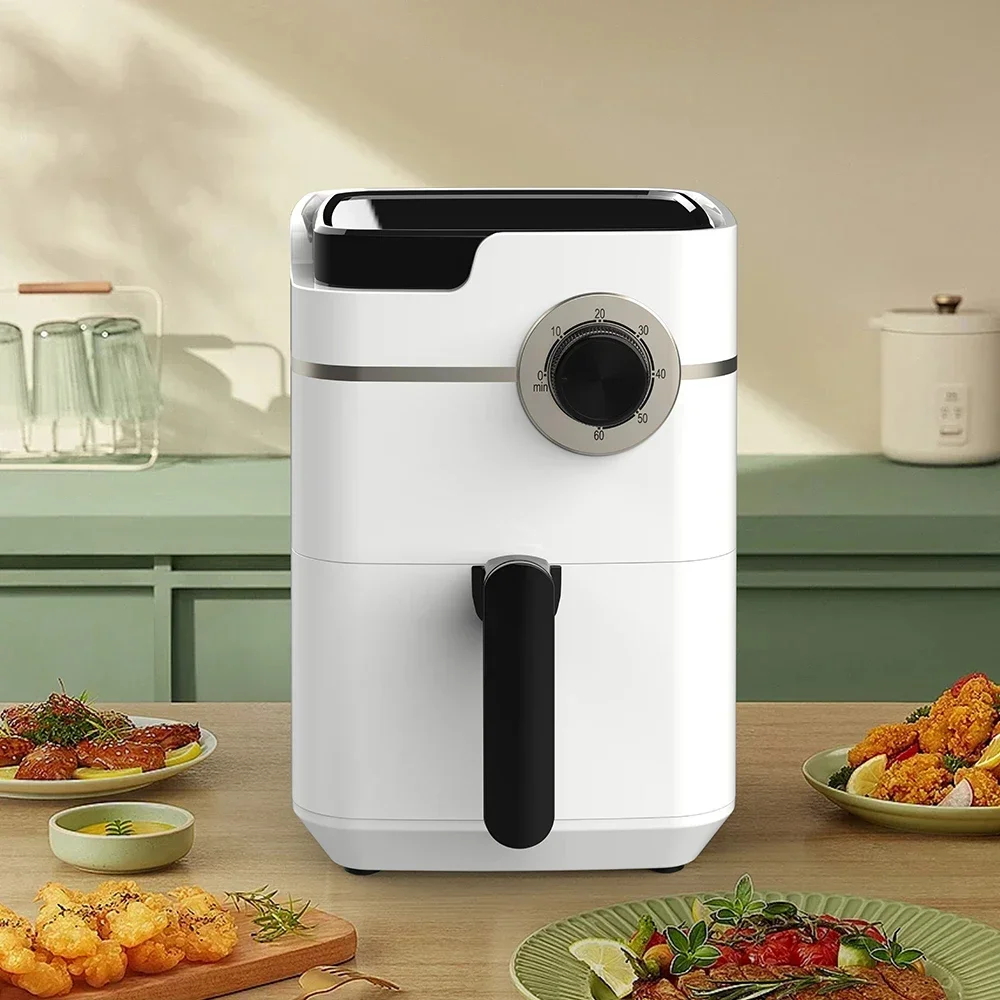 

For Modern Square Design Electric Air Fryer Oven Digital Temperature Control 1-Year Household Hotel Use Grill Bake Plastic Glass