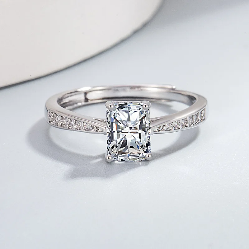 Neuer Luxus-Ring aus 925er-Sterlingsilber, Moissanit, für Damen, Verlobung, Hochzeit, schlicht, hochwertiger Schmuck, Geburtstagsgeschenk, Mode
