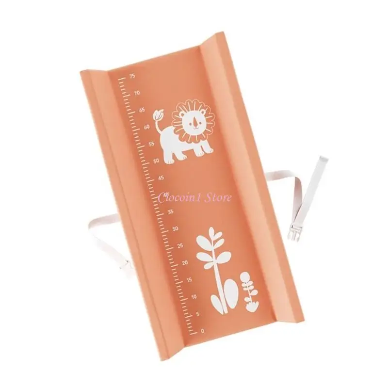 Y1UB PU Leder Baby Windel Windungsmatte mit Befestigungsgürtel wasserdicht für Massge