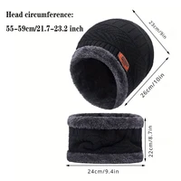 2pcs+1 pair Winter Warm Velvet Hat Scarf Gloves Set Winter Hats Knit Cap Men And Women Velvet Hat Coral Fleece Scarf Outdoor Rid 3