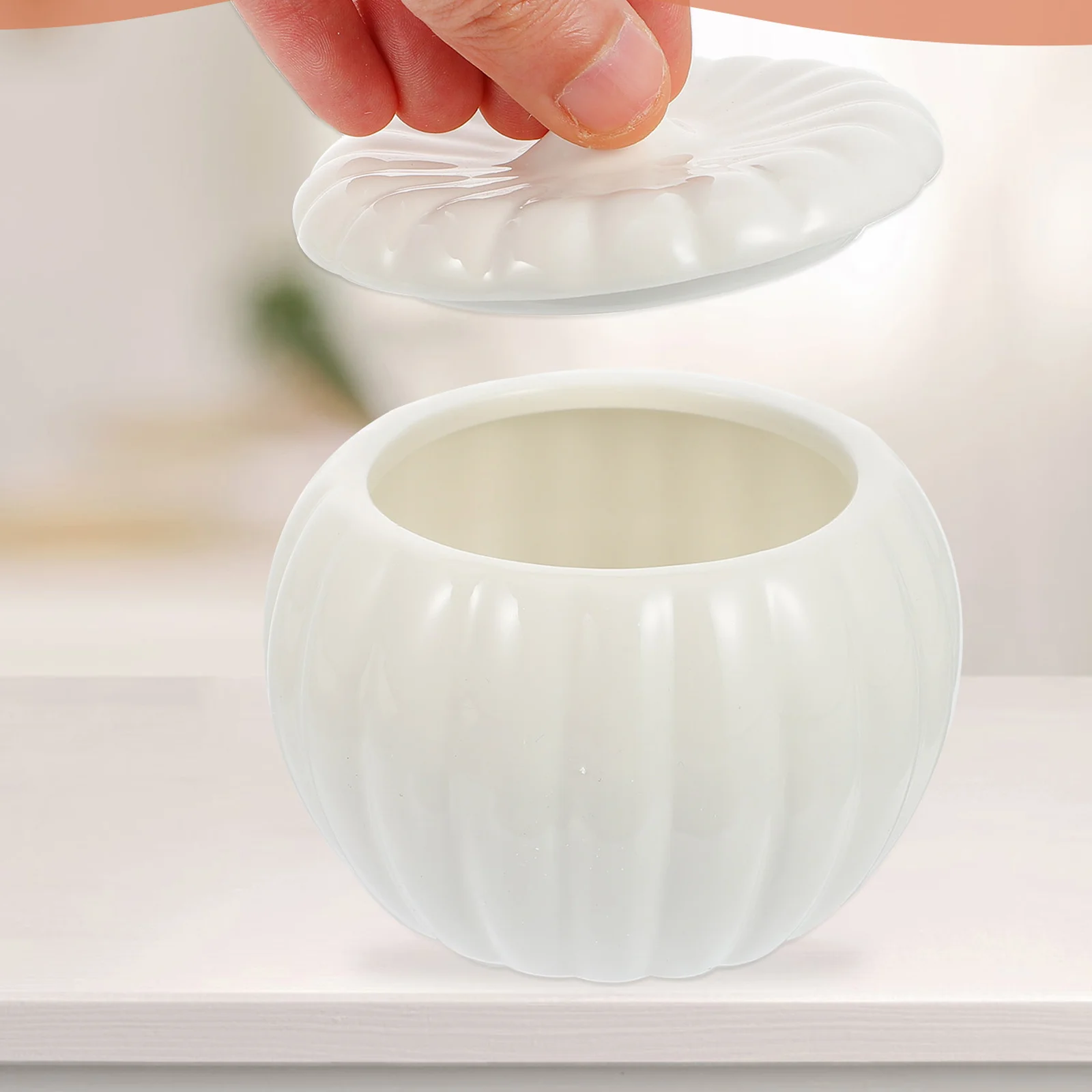 

1Set Creative Pumpkin Bowl Ceramic Steamed Can Soup Dessert Bowl Food Container Easy Clean Kitchen Gadget Housewarming Gift