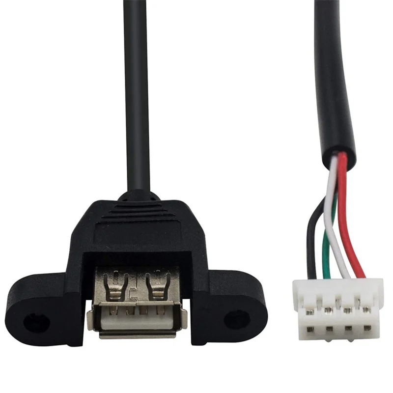 

USB2.0 to PH2.0 Cable, PH2.0 Female to USB 2.0 Female Panel Mount Cable USB to Dupont 4 pin Data Cable 30cm