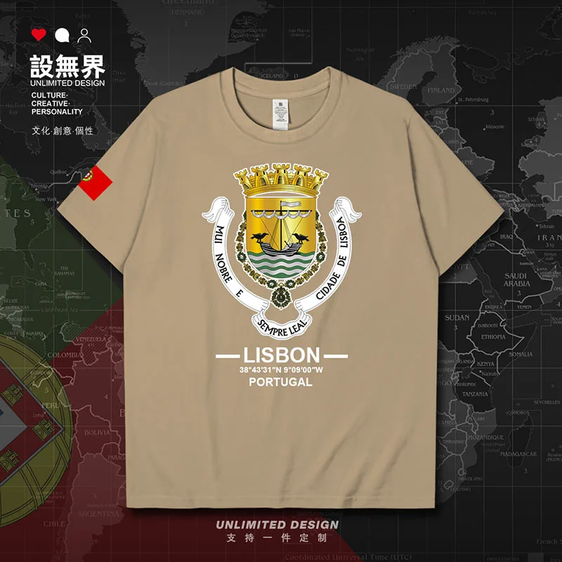 Lisboa Lisboa Padrao dos Descobrimentos ciudad turística cultura logo recuerdo hombres deportes nuevos moda tops camiseta 100 algodón camiseta 20