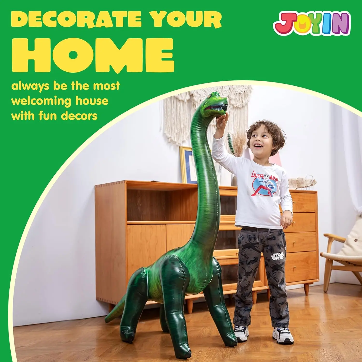 JOYFY 51 "Brachiosaurus Opblaasbare Dinosaurus Speelgoed Feestdecoraties voor Kinderen en Volwassenen Verjaardagsfeestje Chirstmas Gift