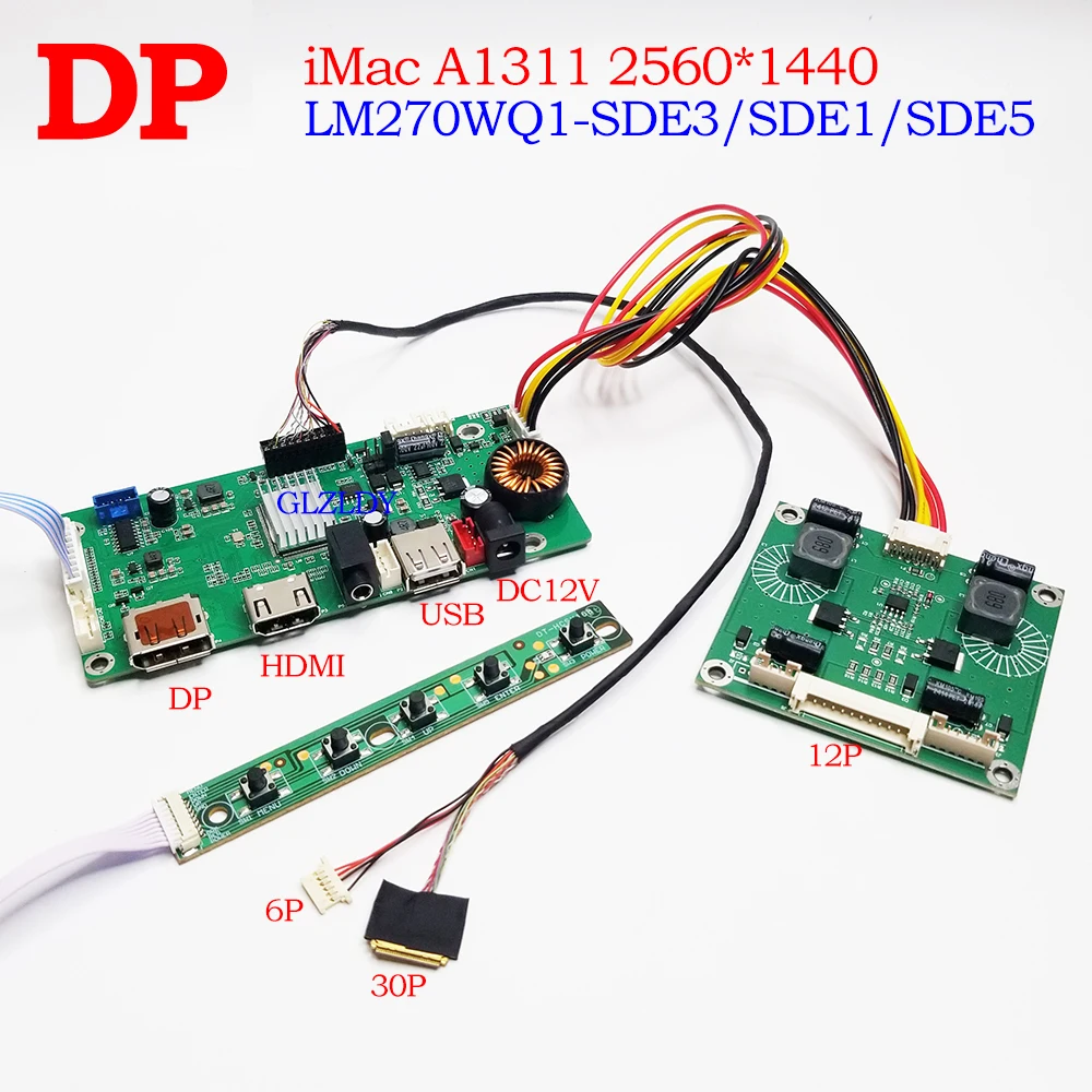 

Для iMac A1311 2560x1440 eDP плата драйвера ЖК-дисплея DP/HDMI/USB/Аудио-в-еDP 30P для LM270WQ1-SDE3 LM270WQ1-SDE1 LM270WQ1-SDE5