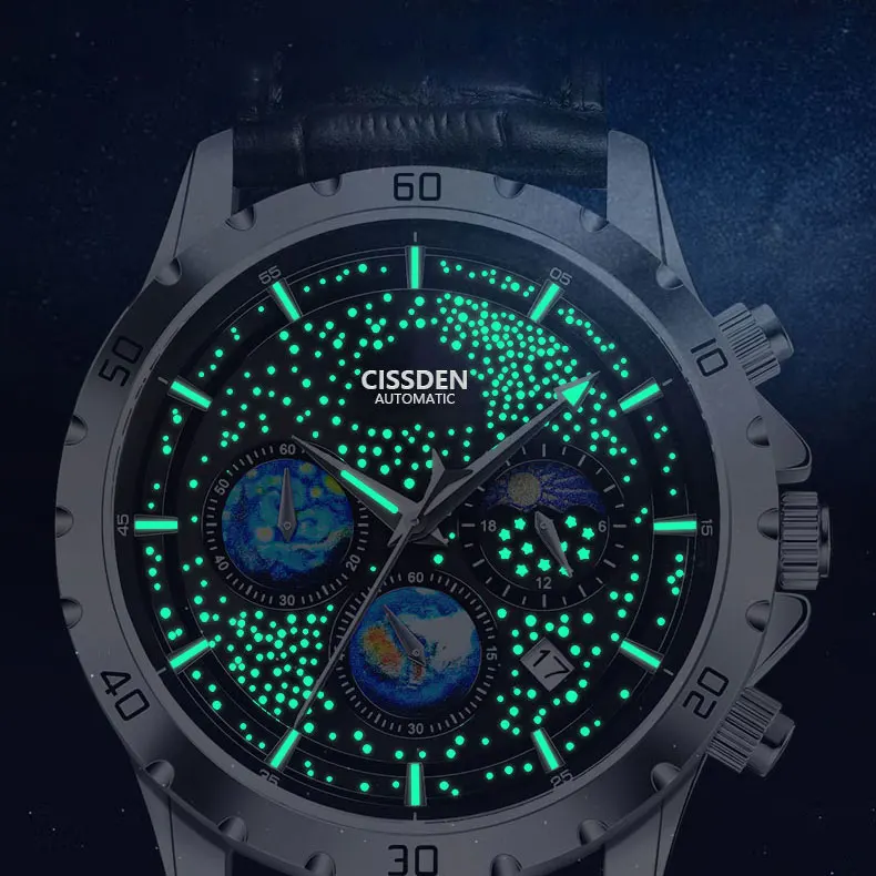 New Men's Quartz Watch with Night Light Daily Water Resistance Running Seconds Business Casual Suitable for Holidays