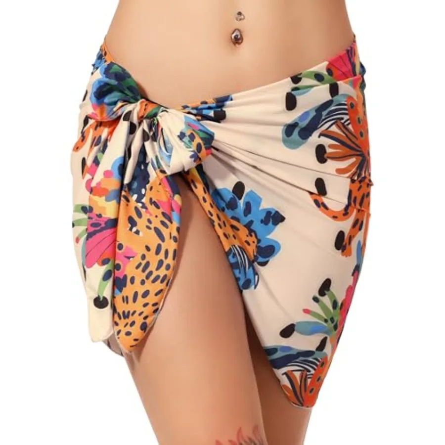 

Women Beach Sarong Cover Up Bathing Suit Swimsuit Colorful Bikini Pareo Wraps for Women
