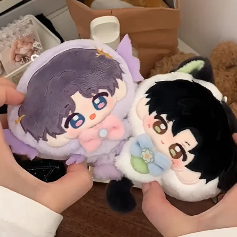 10cm Cute Love And Deep Space Plush Doll Keychain Small Biscuit Animal Body Sylus Rafayel Cartoon Figure Birthday Gift
