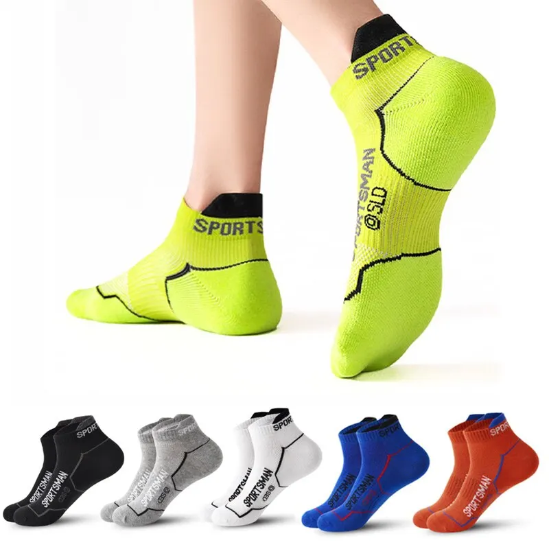 10 Pairs/ Lot Men Sport Socks Cotton Thin Fitness Socks Bright Color Running Socks Breathable Mesh Low Cut Sport Socks For Men