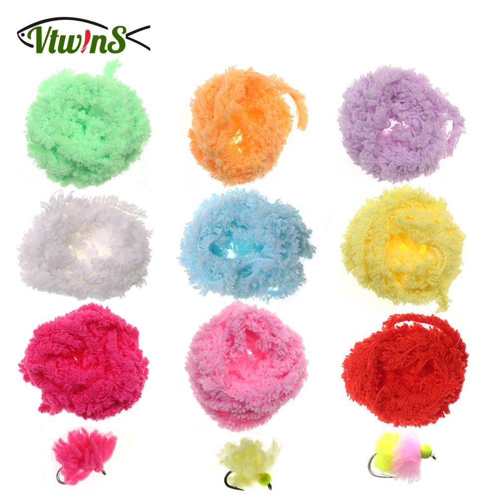 

Vtwins Eggstacy Egg Yarn Fly Tying Material Synthetic Spinning Yarn Chenille For Egg Flies Of Steelhead Salmon Trout Fishing