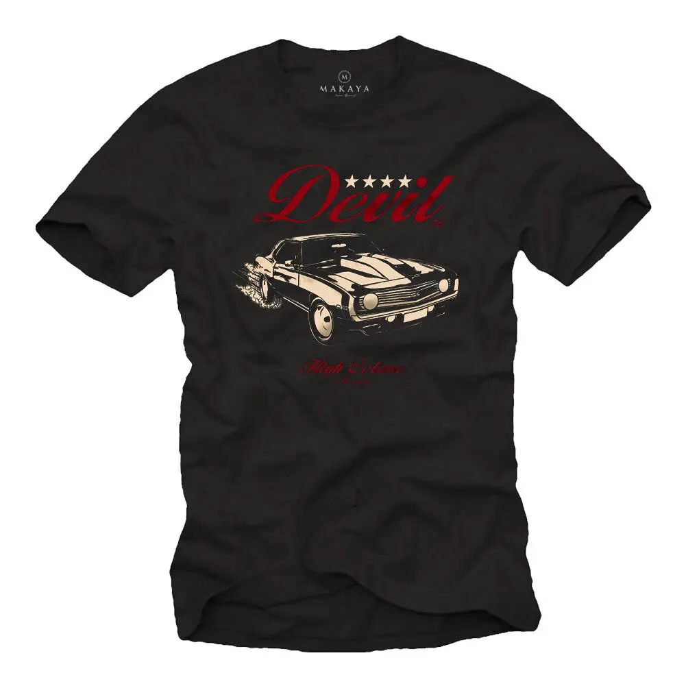 

OLDTIMER TUNING MENS T SHIRT WITH AMERICAN MUSCLE CAR - SHORT SLEEVE RACE TEE