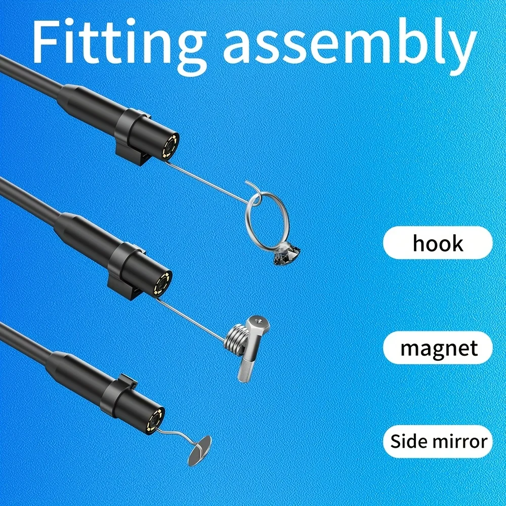 8mm Endoscope For Android Iphone&IOS Smartphone Car Pipe Automotive Boroscope Sewer Inspection Tools Endoscopy Camera Device