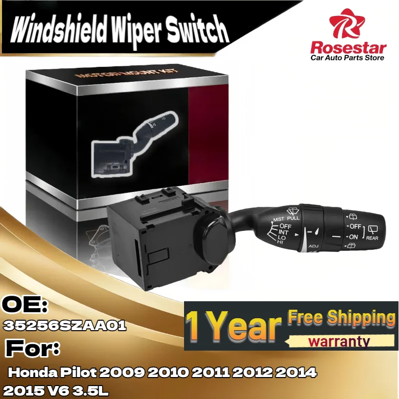 

Windshield Wiper Switch for Honda Pilot 2009-2012 2014-2015 V6 3.5L 35256SZAA01