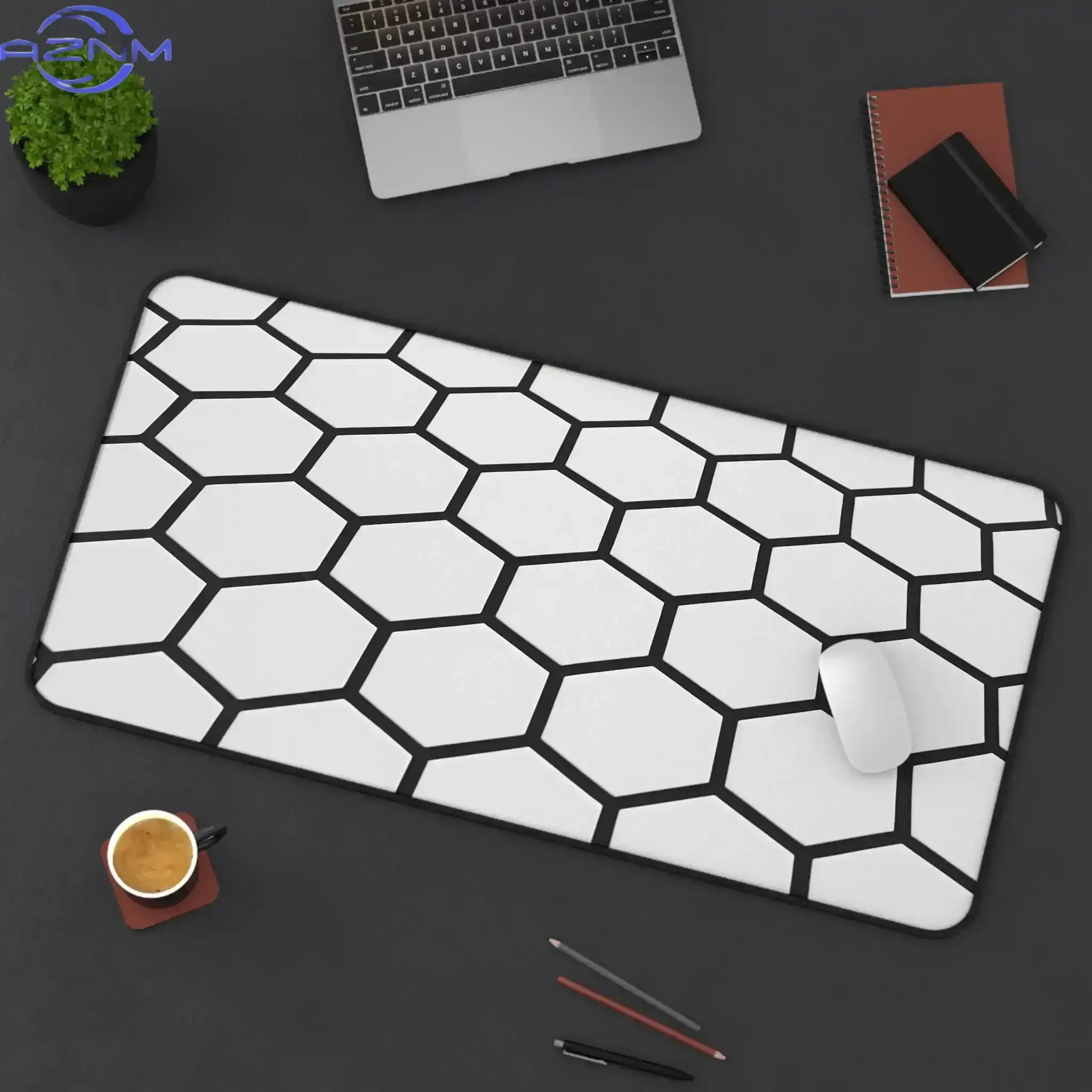 Modern Honeycomb Geometric Desk Mat, Suitable for Home Office, Minimalist Office Decor Mat, The Perfect Gift for Her and Him.