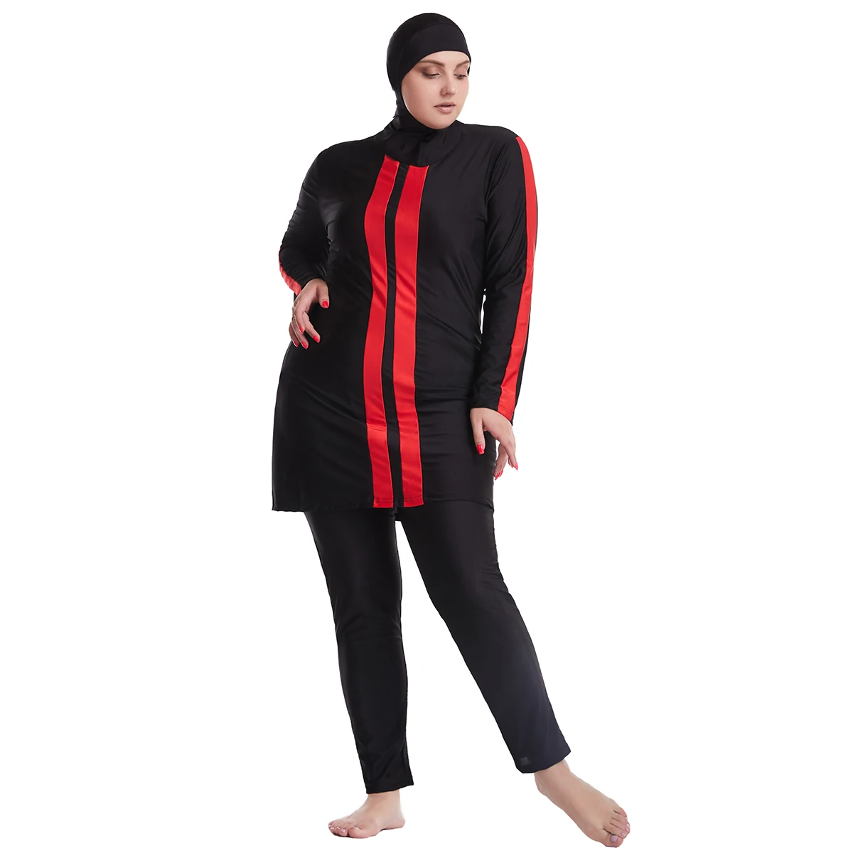 Plus Size Burkini Femmes Muslim Women Hijab Swimwear Musulmane Swimsuit Islam Bathing Suit Beachwear Maillot De Bain Borkini Set