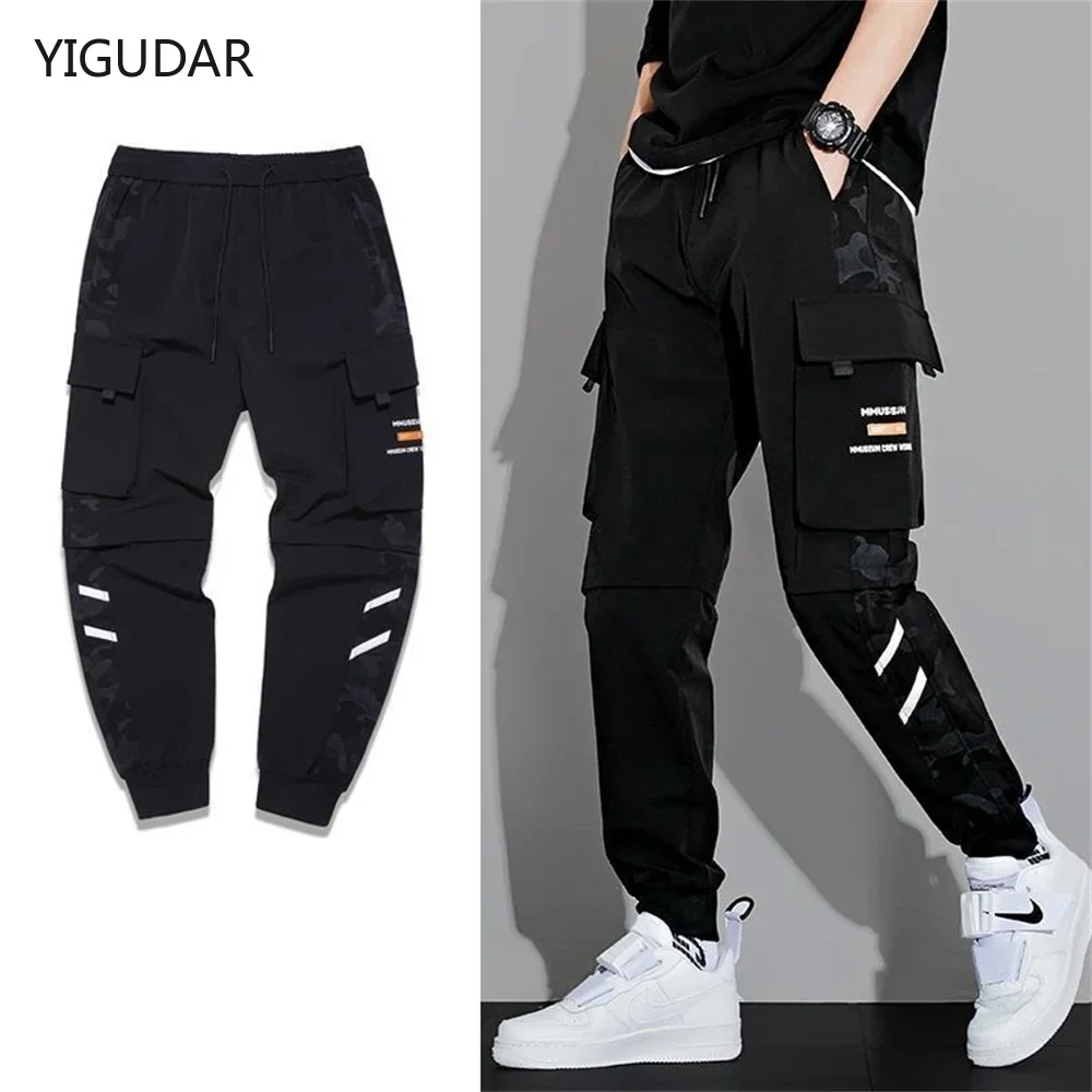 

2025 New Jogger Men's Casual Pants Plaid Trousers Fashion Streetwear Men's Cargo Pants Fitness Gyms Sweatpants Mens Clothes