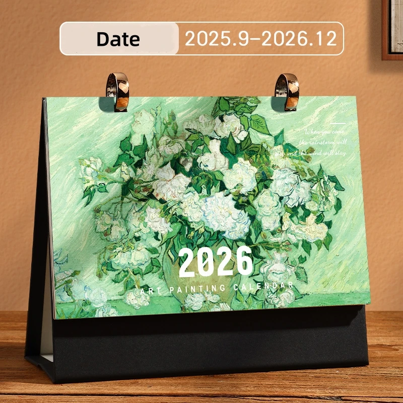 ปฏิทินวินเทจสุดสร้างสรรค์ ปฏิทินสำหรับคนรักศิลปะเหนือกาลเวลา ปฏิทินภาพวาดสีน้ำมัน ปฏิทินตั้งโต๊ะสไตล์วินเทจ ของตกแต่งโต๊ะทำงานสำหรับคนรักศิลปะ