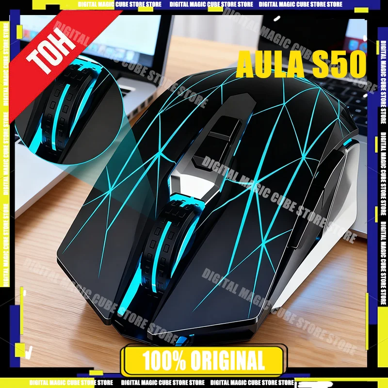 

Aula S50 Wired Gaming Mouse Usb Macro Programming Ergonomics Dpi Adjustable Gaming Esports Home Office Computer Peripherals Gift
