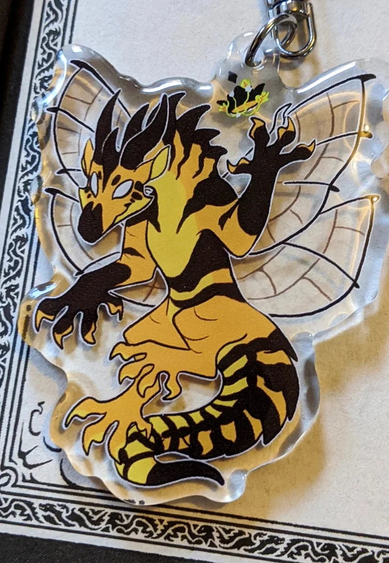Hot Sale Anime Monarchs of Pantala Wings of Fire WOF Charms  Figures Acrylic Keychain Character Model  Friend Gift