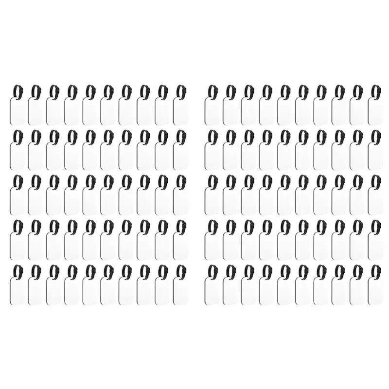 new-100pcs-sublimation-blank-luggage-tags-white-blank-travel-bag-baggage-tags-with-strap-double-sided-suitcase-label-tag