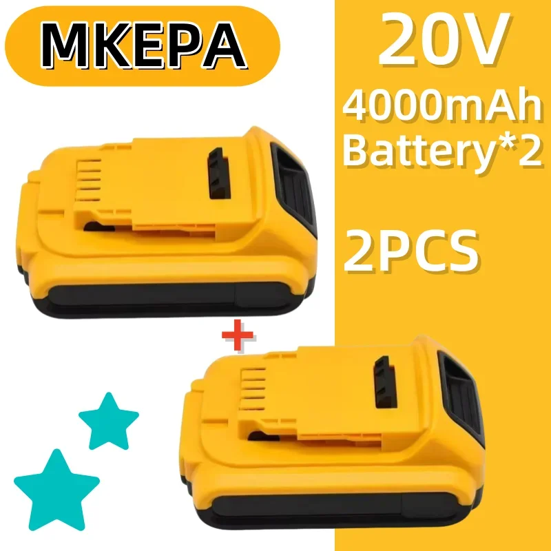 

Литий-ионная аккумуляторная батарея DCB200 20 В, 2000/4000 мАч для Dewalt DCB203 DCB181 DCB180 DCB200 DCB201 DCB201-2 L50