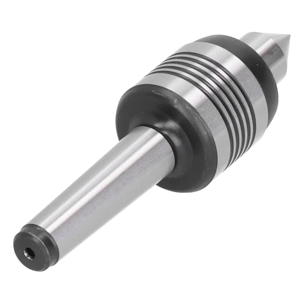 MT2 Morse Taper Live Center Hardened Steel Bearing 5-Slot Lathe Center Rotating Head Precision Ground Morse Taper Center