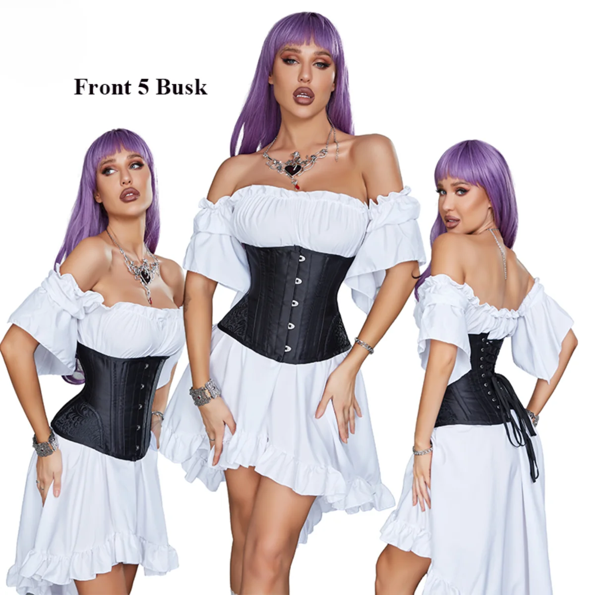 Waist Trainer Bone Corset Women Fit Shapewear Bustier Brocade Underbust Hourglass Curve Shaper Modeling Gothic Steampunk Corsets